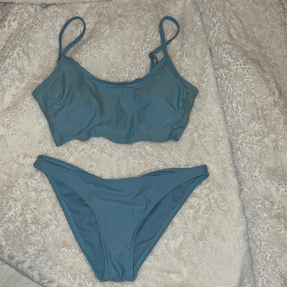 Target blue bikini with pads and support